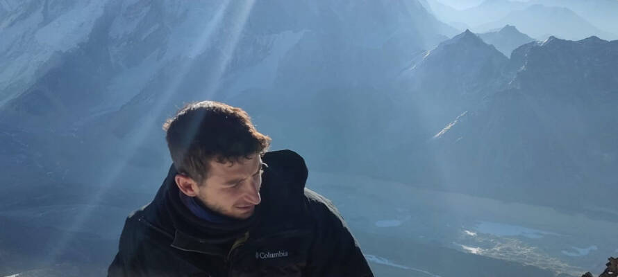 Aviad Sido climbing Mount Everest, May 2023.