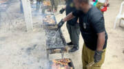 Grilling for the IDF volunteers