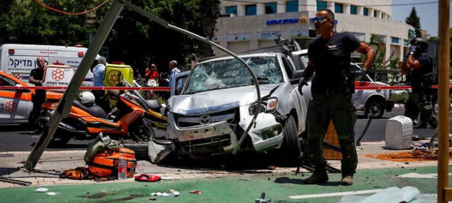 Scene of terror attack in Tel Aviv