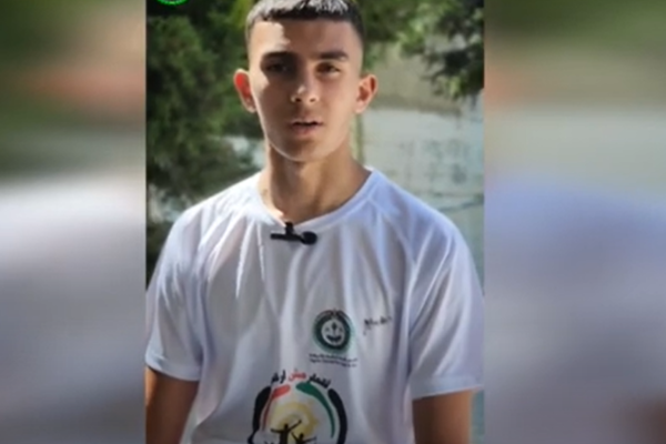 brainwashed Palestinian teen in camp