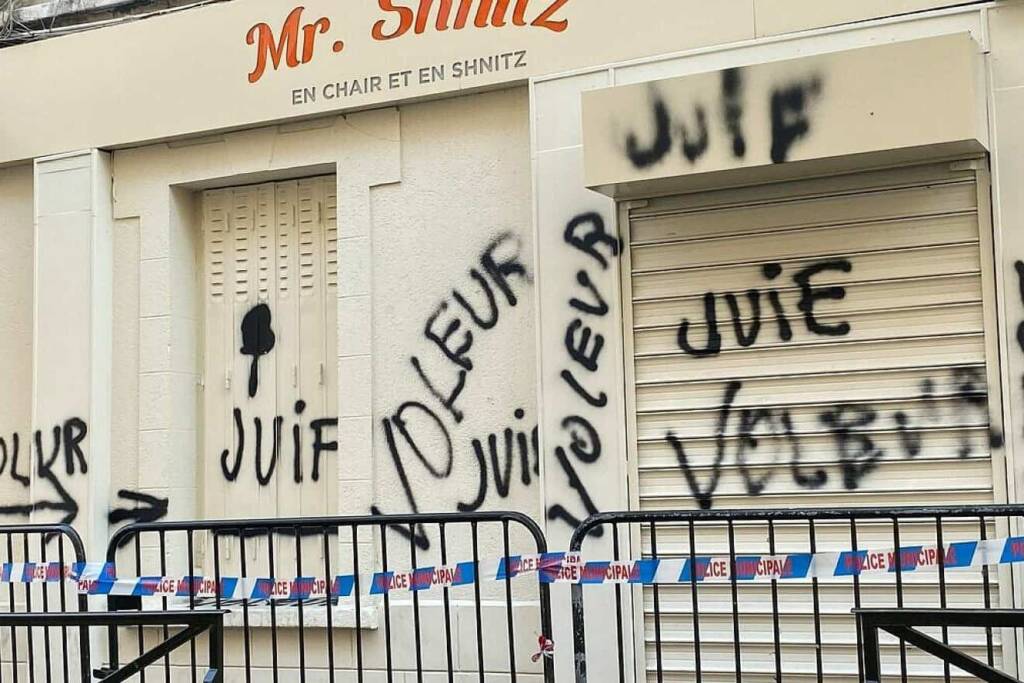 "Mr. Shnitz" kosher restaurant targeted with antisemitic graffiti