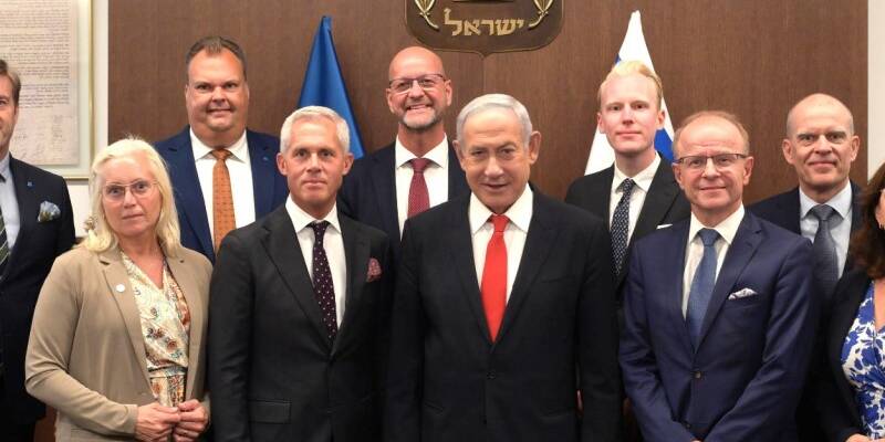 Netanyahu with Swedish delegation