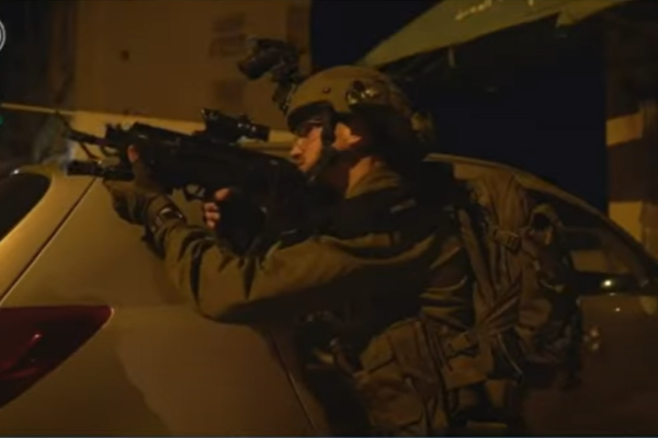 IDF soldier during raid