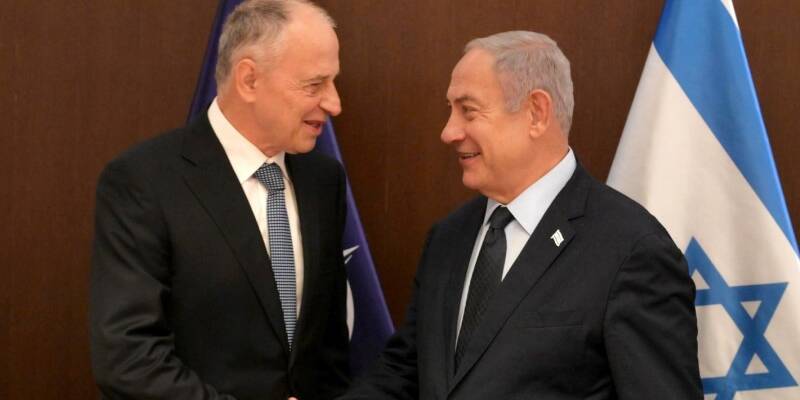 Netanyahu with NATO Deputy Secretary General Mircea Geoană