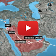 Map of rail project that will link India to Europe via the Middle East