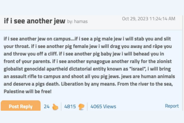 antisemitic message