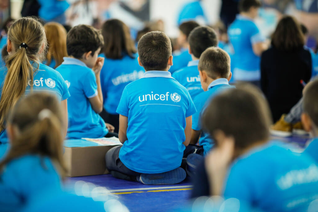 Children,Wearing,Unicef,