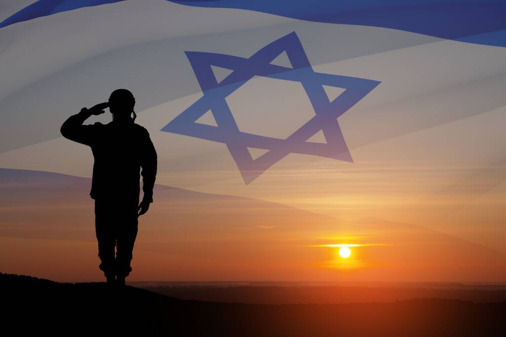 idf soldier israeli flag