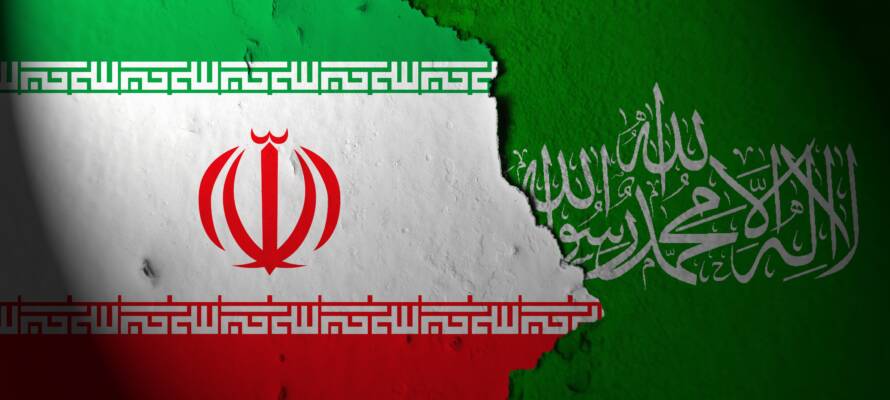 Iran Hamas flags