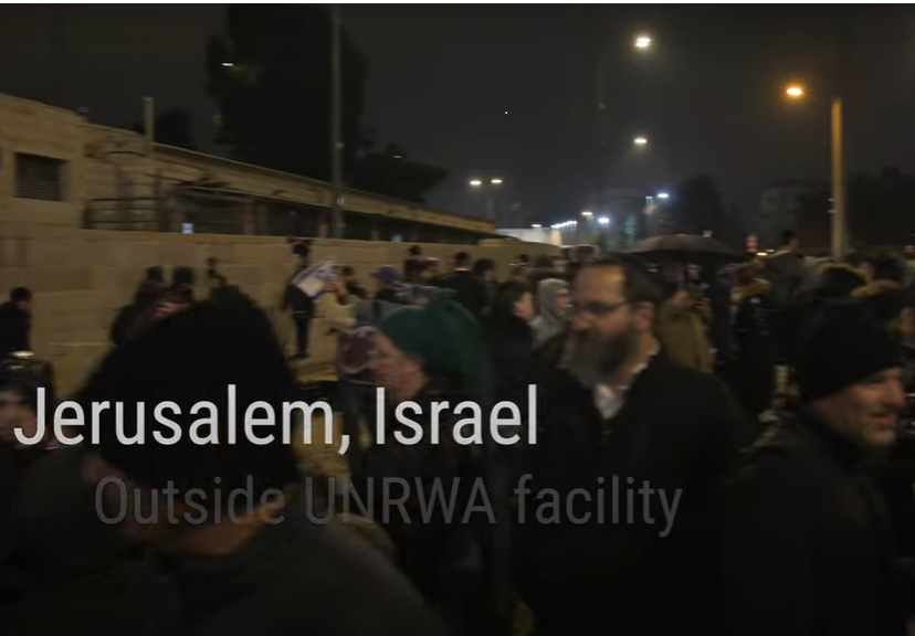 anti-UNRWA rally