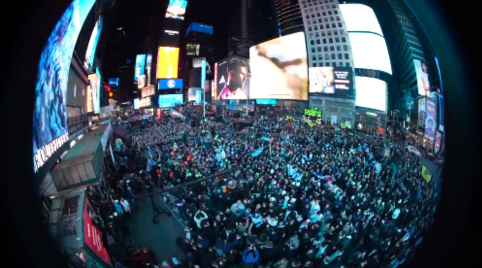 times square israel rally