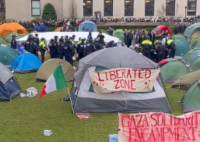 Anti-Israel encampment at Columbia