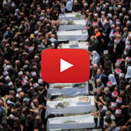 funeral of Druze children hit in Hezbollah rocket attack.