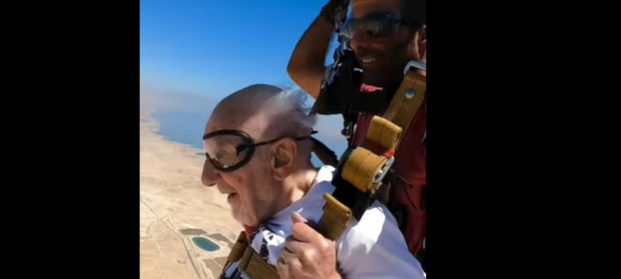 100 yr old skydiver