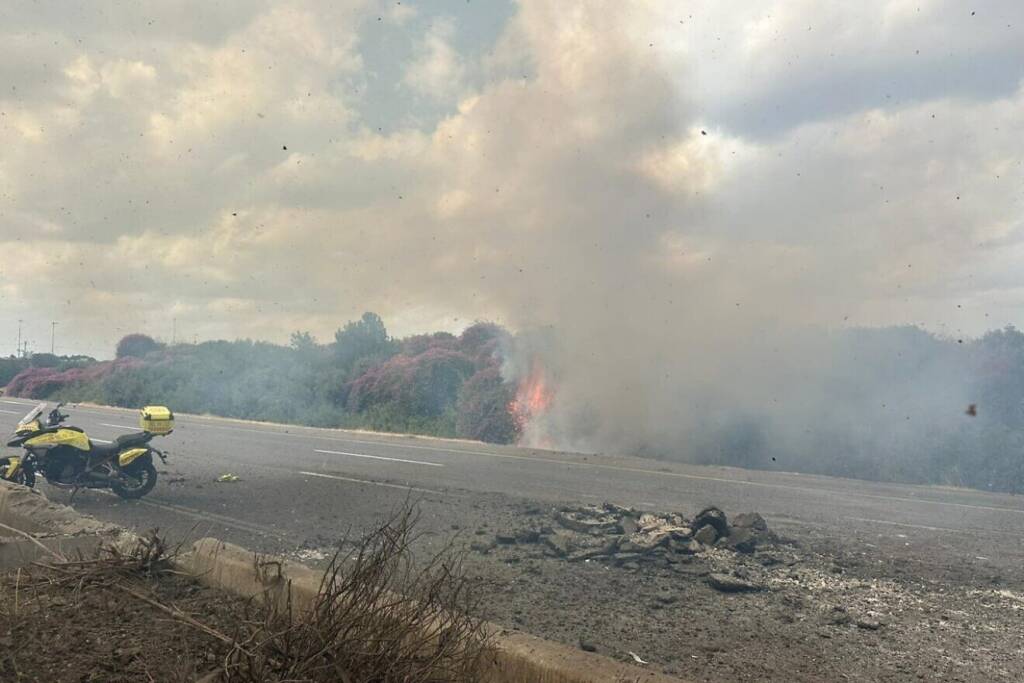 Hezbollah rocket attack on central Israel