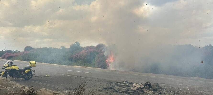 Hezbollah rocket attack on central Israel