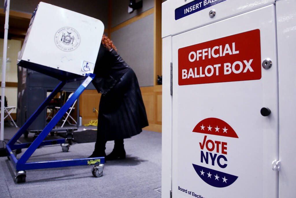 Polling station in New York