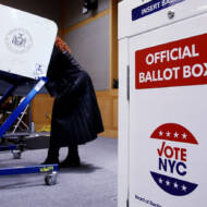 Polling station in New York