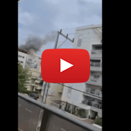 Hezbollah missile explodes in Nahariya (X screenshot)