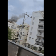 Hezbollah missile explodes in Nahariya (X screenshot)