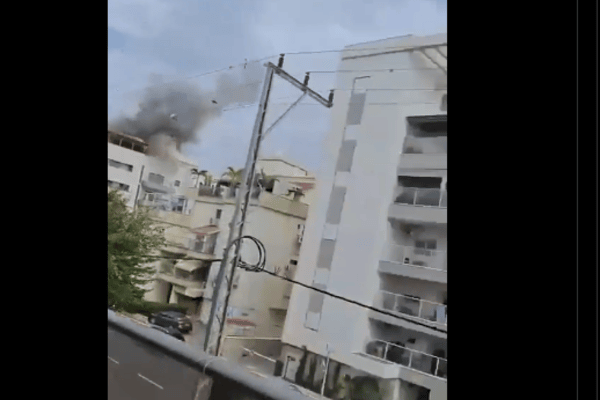 Hezbollah missile explodes in Nahariya (X screenshot)