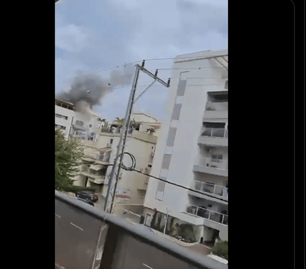 Hezbollah missile explodes in Nahariya (X screenshot)