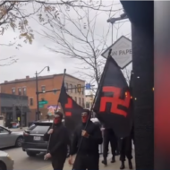 Neo Nazis demonstrate in Ohio Nov, 2024 (Youtube screenshot)