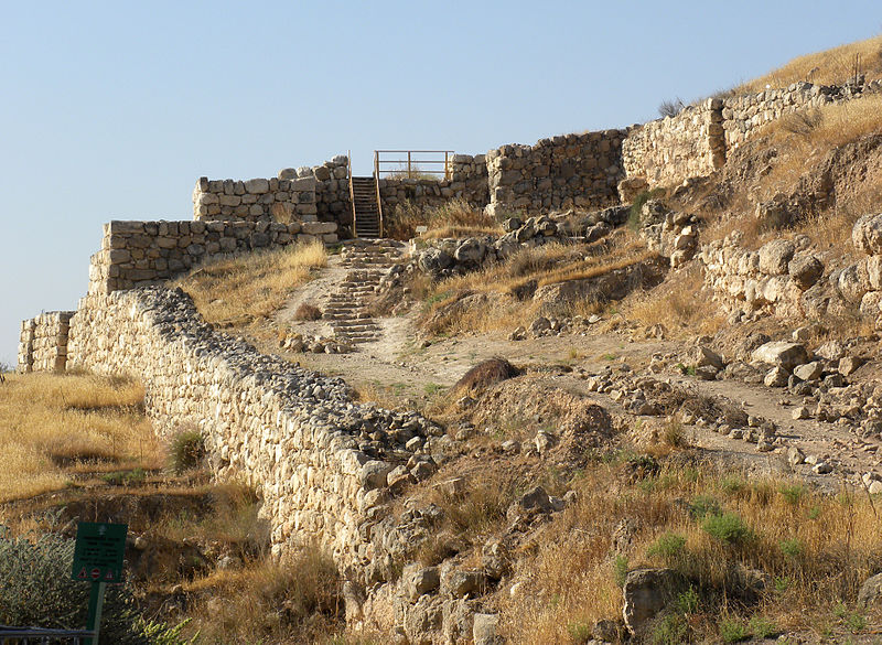 Ancient fortress walls of Lachish.