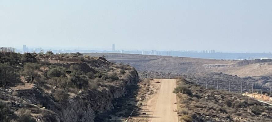 View of central Israel from the Avichai cattle farm in Samaria.