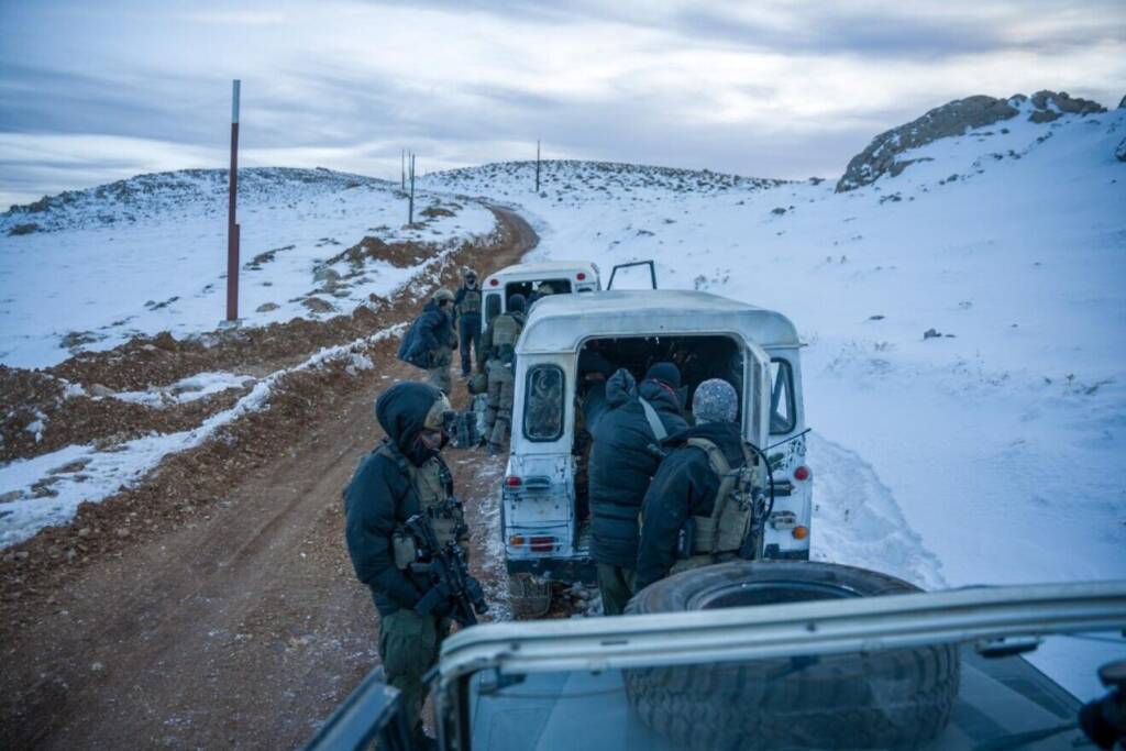 Elite Israeli troops on the Syrian side of Mount Hermon