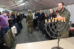 UWI Chanukah party at IDF base 2024