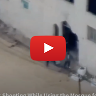 Terrorists fire from inside a mosque (youtube screenshot)