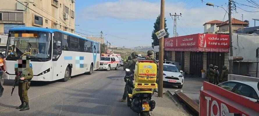 The scene of a shooting attack near Kdumim