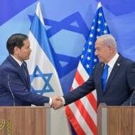 U.S. Secretary of State Marco Rubio and Israeli Prime Minister Benjamin Netanyahu