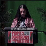 woman giving a speech
