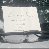 Antisemitic note