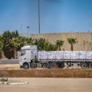 Humanitarian aid truck Gaza