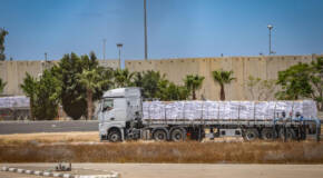 Humanitarian aid truck Gaza