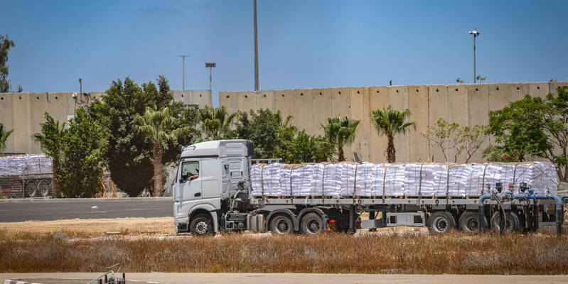 Humanitarian aid truck Gaza