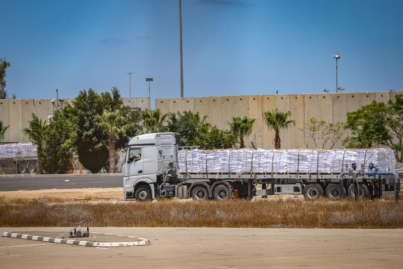 Humanitarian aid truck Gaza
