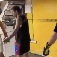 Israeli mixed martial artist Shimon Smotritsky defeated Israeli-born anti-Zionist influencer Ido Amiaz. (X screenshot)