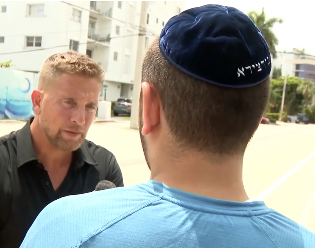 Journalist speaks to teenager who was targeted by an antisemitic hate crime in Florida, August 2026.