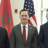 US, Moroccan and Israeli officials meet at the US Mission to the United Nations in New York on Sept. 16, 2026. (Yuval Golan/ Israeli Foreign Ministry)