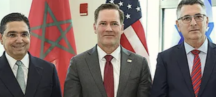 US, Moroccan and Israeli officials meet at the US Mission to the United Nations in New York on Sept. 16, 2026. (Yuval Golan/ Israeli Foreign Ministry)