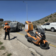 Scene of terrorist shooting attack near Neve Tzuf in Samaria, September 20, 2026. (United Hatzalah)