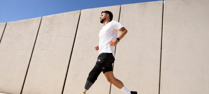 IDF amputee Shalev Biton in an Adidas ad (Screenshot/X)