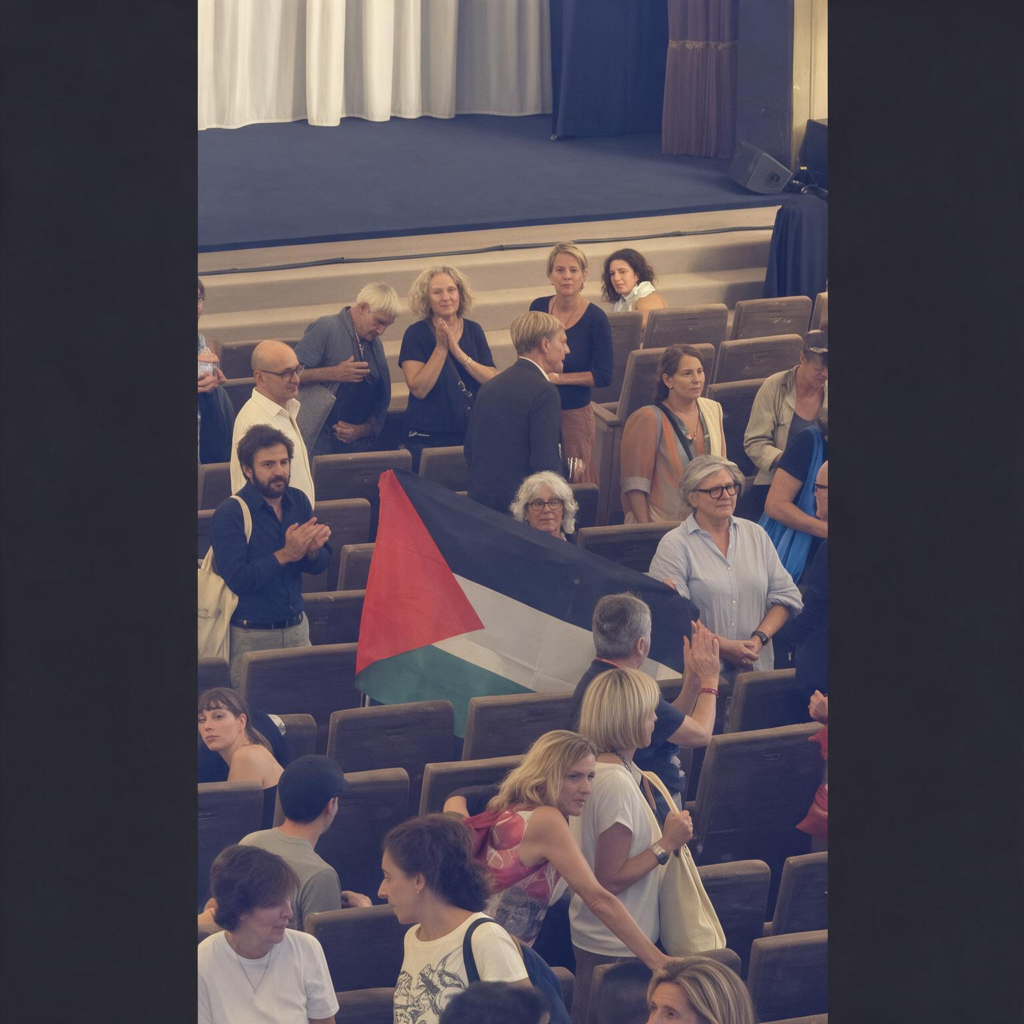 Palestinian flag flown at premiere of Israeli film at Venice Festival,