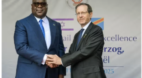 Congolese President Félix Tshisekedi (lft) and Israeli President Isaac Herzog, September 2025. (Israeli embassy)